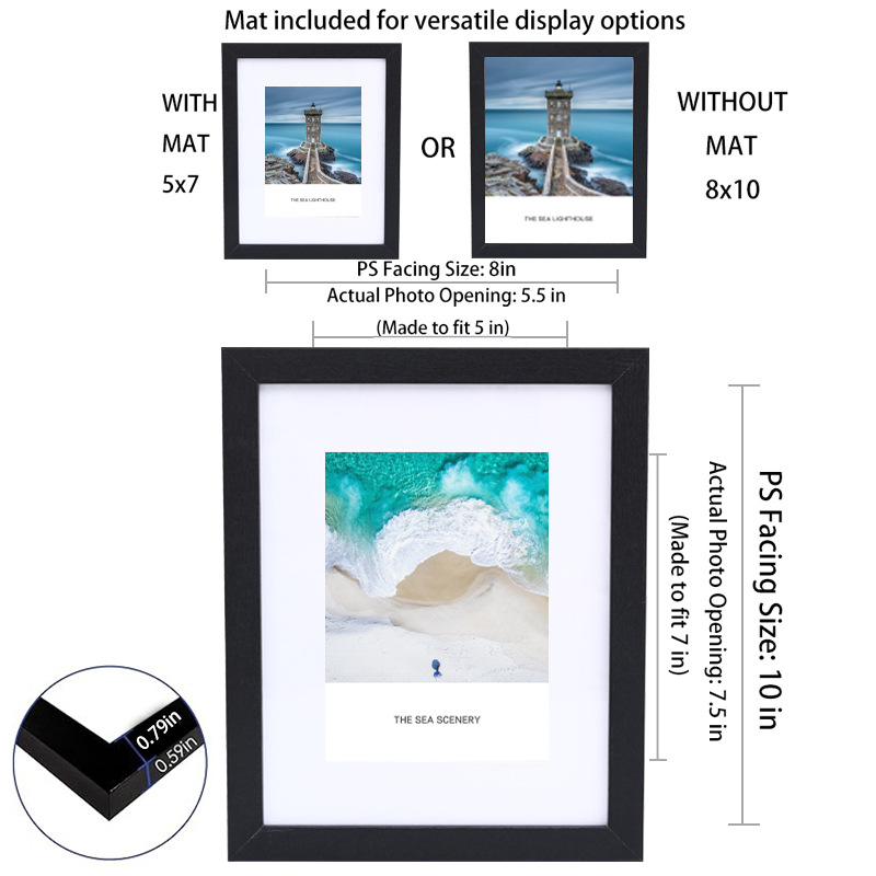 Wooden transparent DIY commemorative combination picture frame decoration gift photo wall H260306