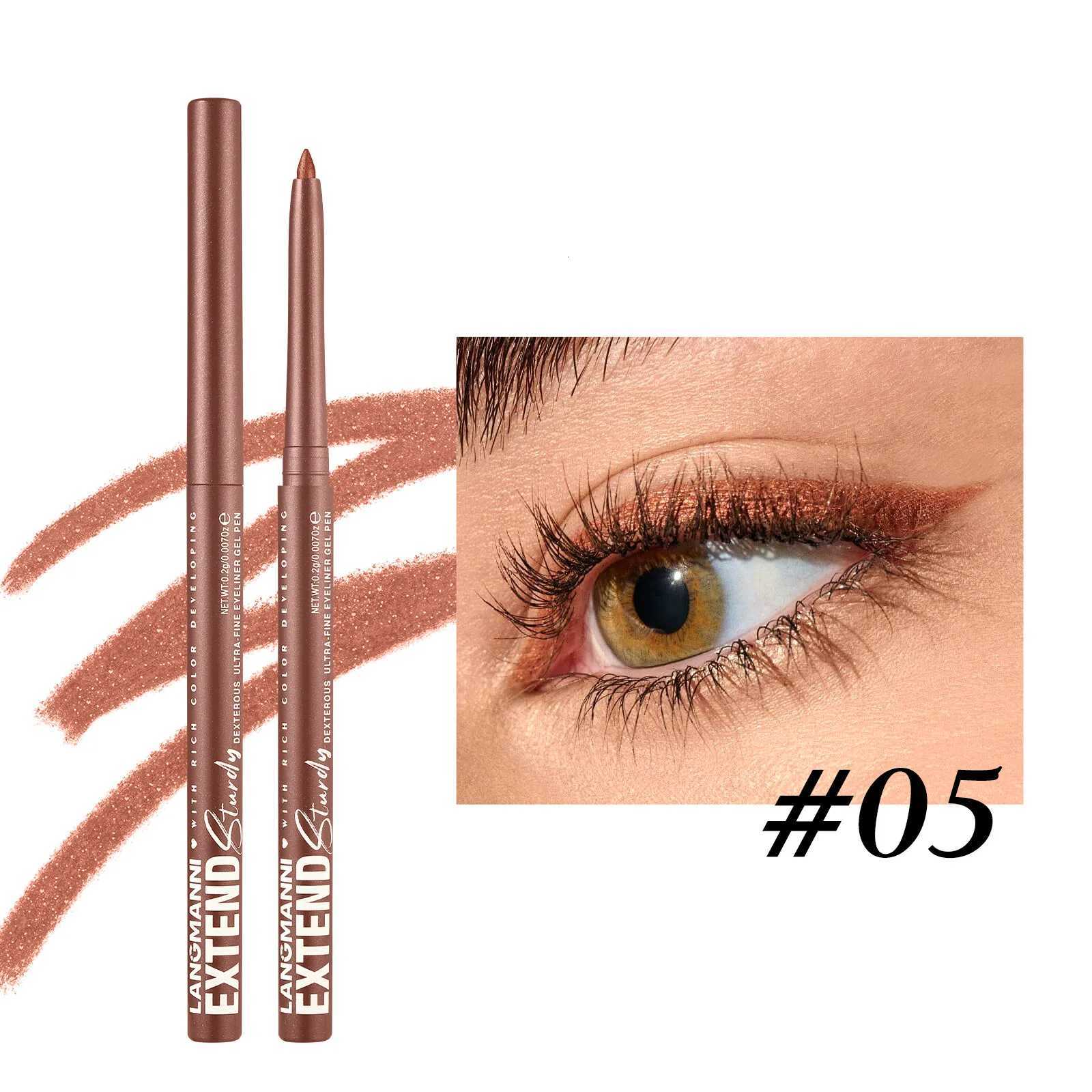 LANGMANNI 12-color single non-smudge eyeliner gel pen waterproof sweatproof rotating eyeliner penT251126