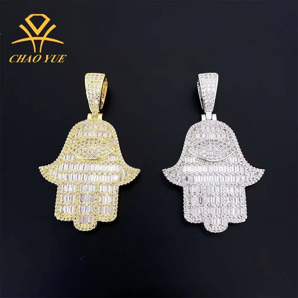 European American Mens Womens Fashion Mosan Diamond Hip-Hop Pendants S925 Silver Inlaid Personalized E-commerce Selected Stock
