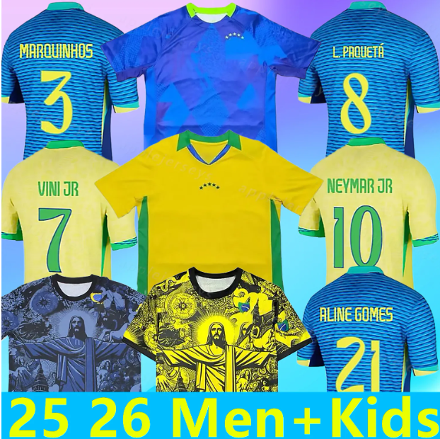 2025 2026 ENDRICK CASEMIRO BrAZiLs soccer jerseys 24 25 26 Camiseta RICHARLISON VINI JR RODRYGO RAPHINHA Brasil maillots football shirt men women kids88