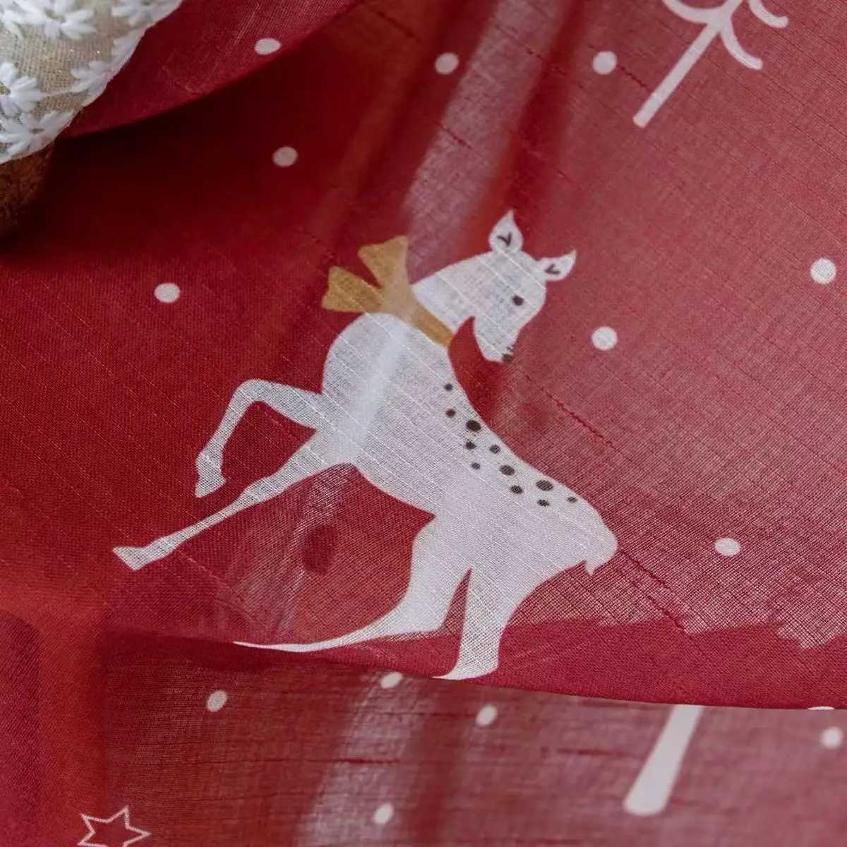 Christmas Christmas Red Snowflake Sheer Curtain Festive Window Decor for Holiday Living Room Dining Room Y251126