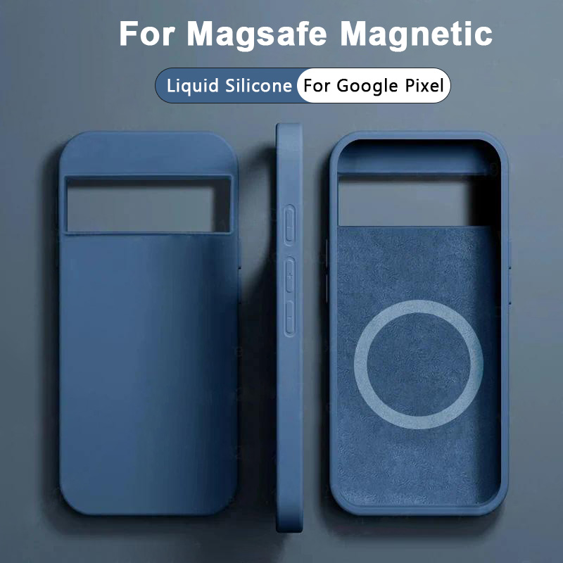 For Magsafe Liquid Silicone Phone Cases For Google Pixel 8 7 6 Pro Wireless Charging Soft Case Magnetic Charge Shockproof Cover