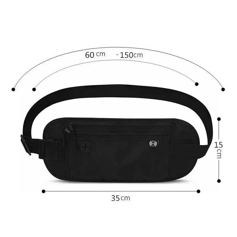Invisible Travel Waist Pack Pouch for Passport Money Belt Bag Hidden Security Wallet Outdoor Sports Jogging Chest Pack Waist BagT251126