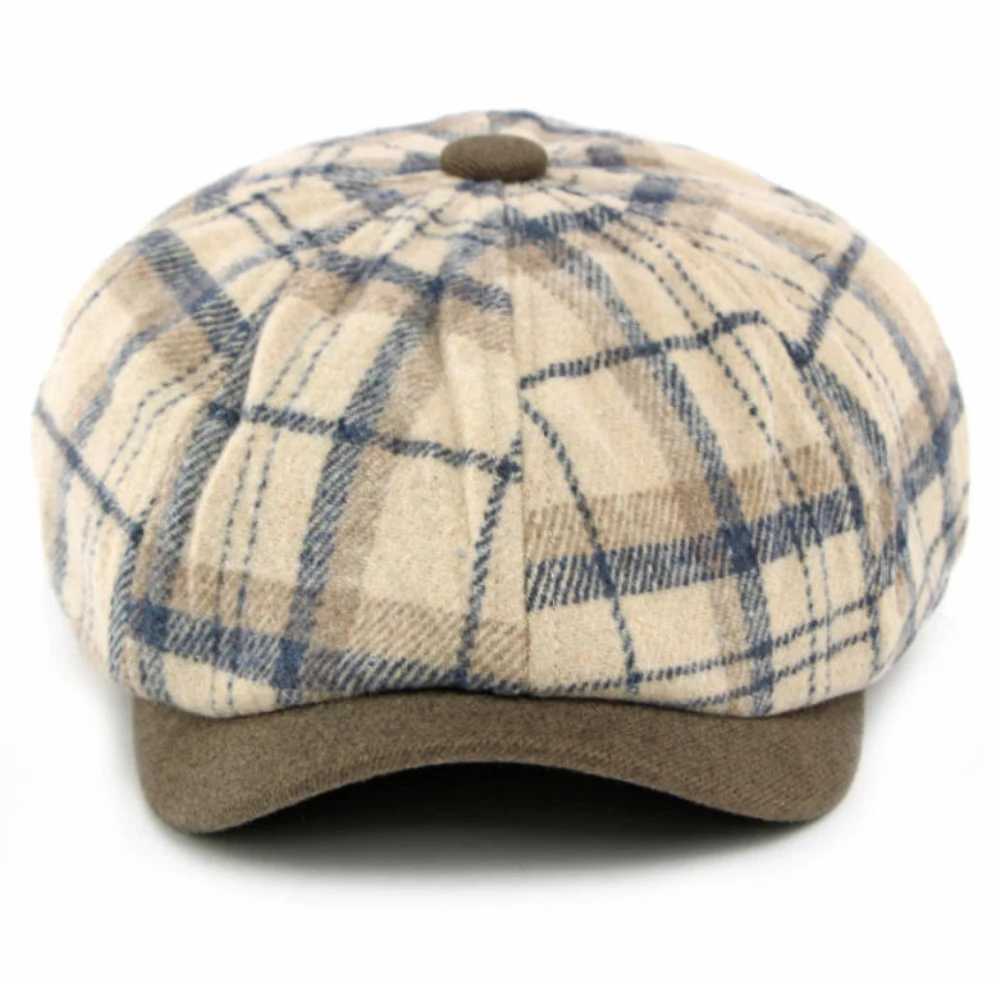 HT4970 Mens Berets Women Vintage Artist Painter Plaid Beret Hat Male Female Flat Cap New Autumn Winter Hat Octagonal Beret Caps J251125