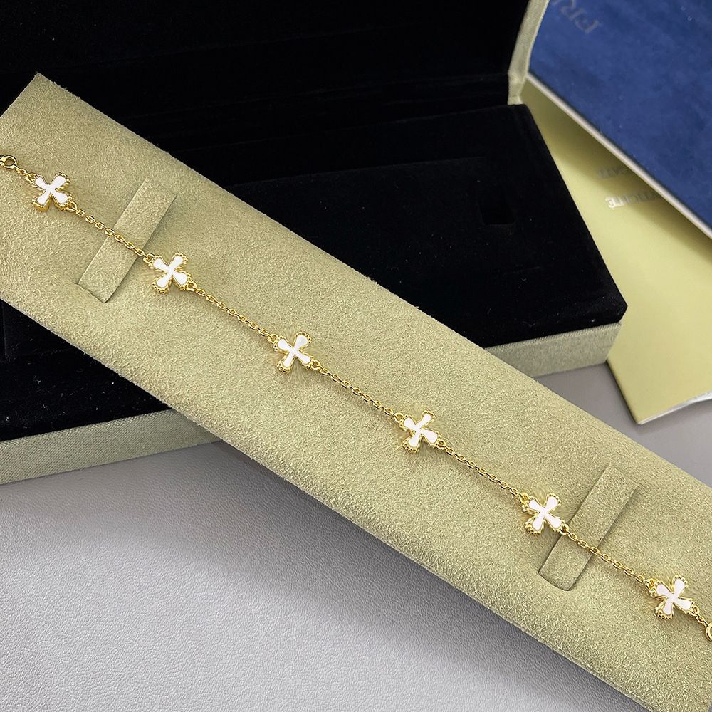 Bangles Designer Gold Jewelry Woman Clover Bracelet Luxury Flower Bracelet Bangle Pearl Bracelet Fashion Bracelet Designer