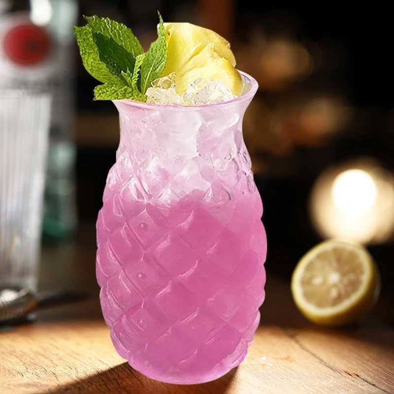 1-2pcs/Set 480ml Pineapple Shaped Cocktail Glasses Wine Glass Cup For Home Bar Party Transparent Juice Glass C251126