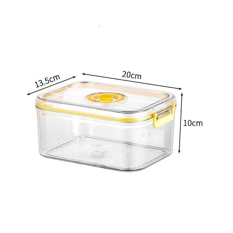 Vacuum Fresh-keeping Box Refrigerator Sealed Canister Microwavable Transparent Food Storage Container Kitchen Organizer Bento Y251126