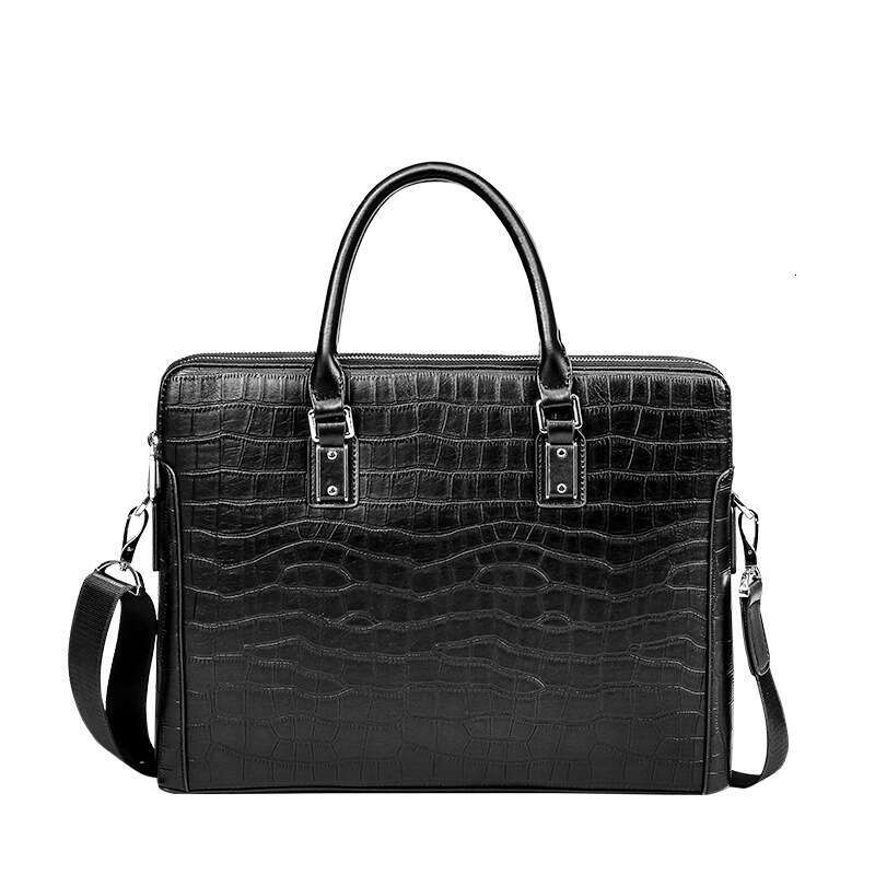 Luxury Bag Designer Genuine Leather Simple Business Briefcase Large Capacity Top Layer Cowhide Laptop Bag Versatile Men S Handbag