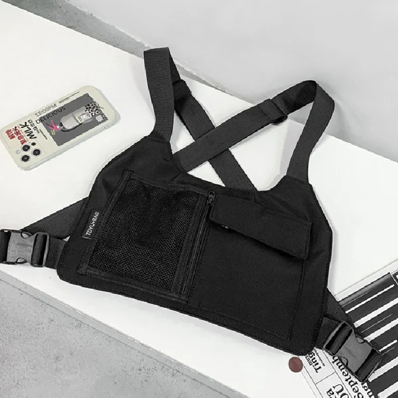 Hip-hop Streetwear Unisex Chest Rig Bag High Quality Nylon Chest Bags Multi-function Tactical Vest Backpack 251126
