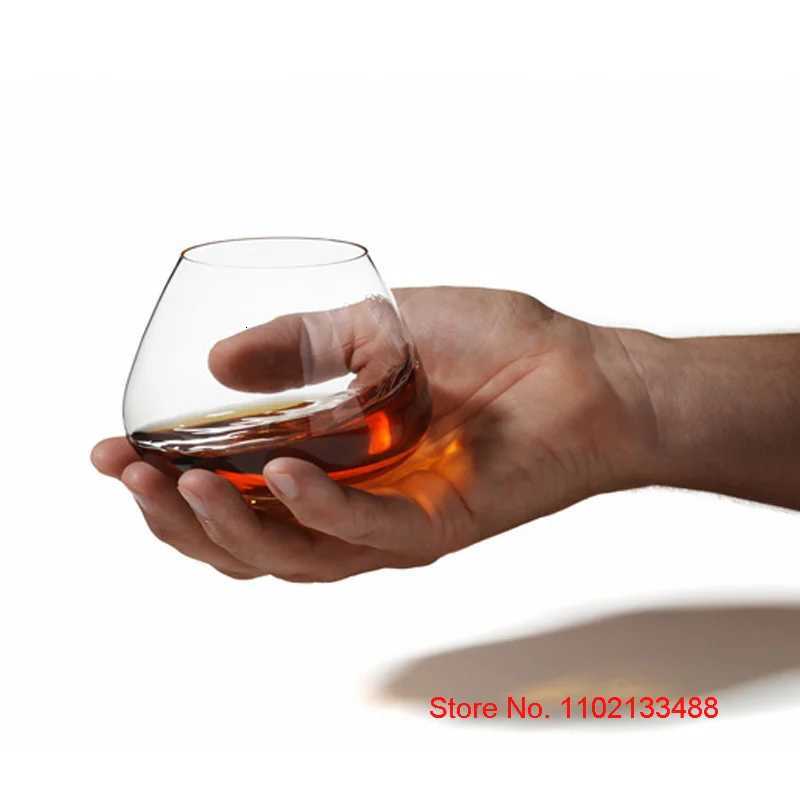 2022 Shaking Cope Gyro Spinning Whiskey Glass Cone Base Declining Rocking Wine Cup Liquor Cognac Martell Crystal Whisky Tumbler C251126