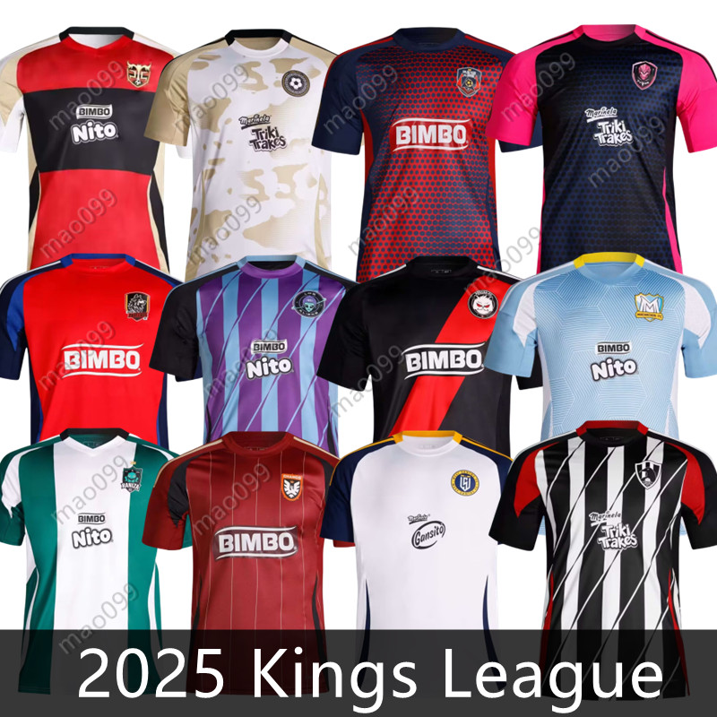 2025 Kings League Americas Jersey Caligari Cuervos Parceros Galacticos Los Aliens Los Chamos Muchachos Olimpo United Persas Raniza Real Titan West Santos Kit