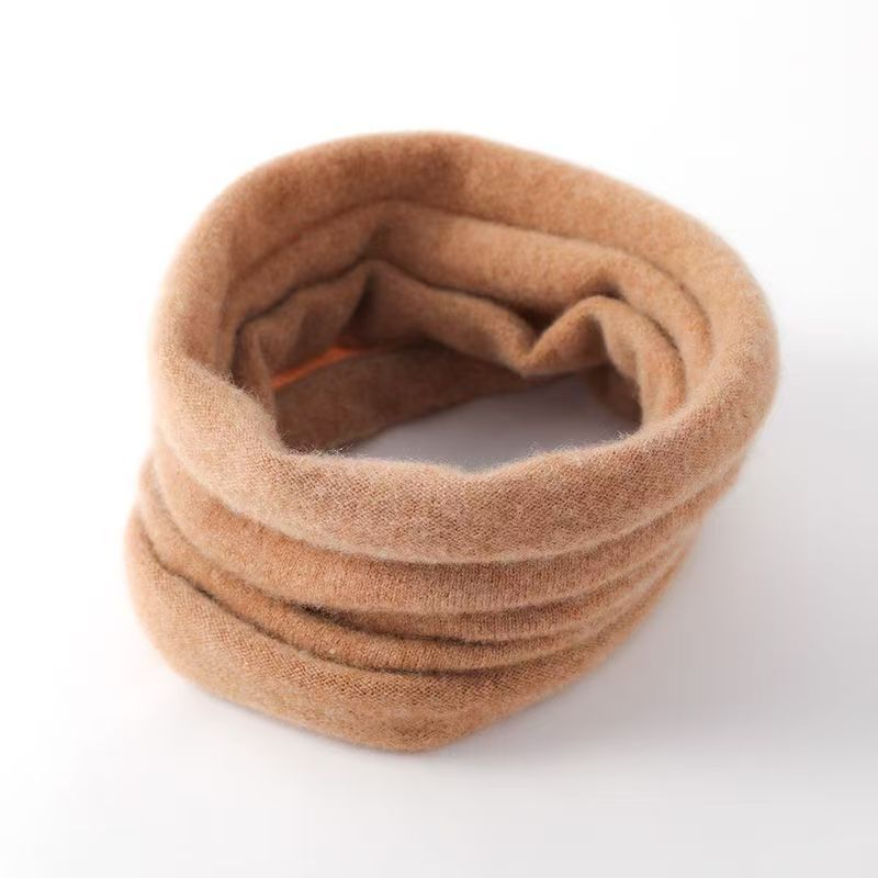 K533 100% pure wool scarf for men and women, all-match solid color scarf, Korean style, autumn and winter knitted neck warming neck cover