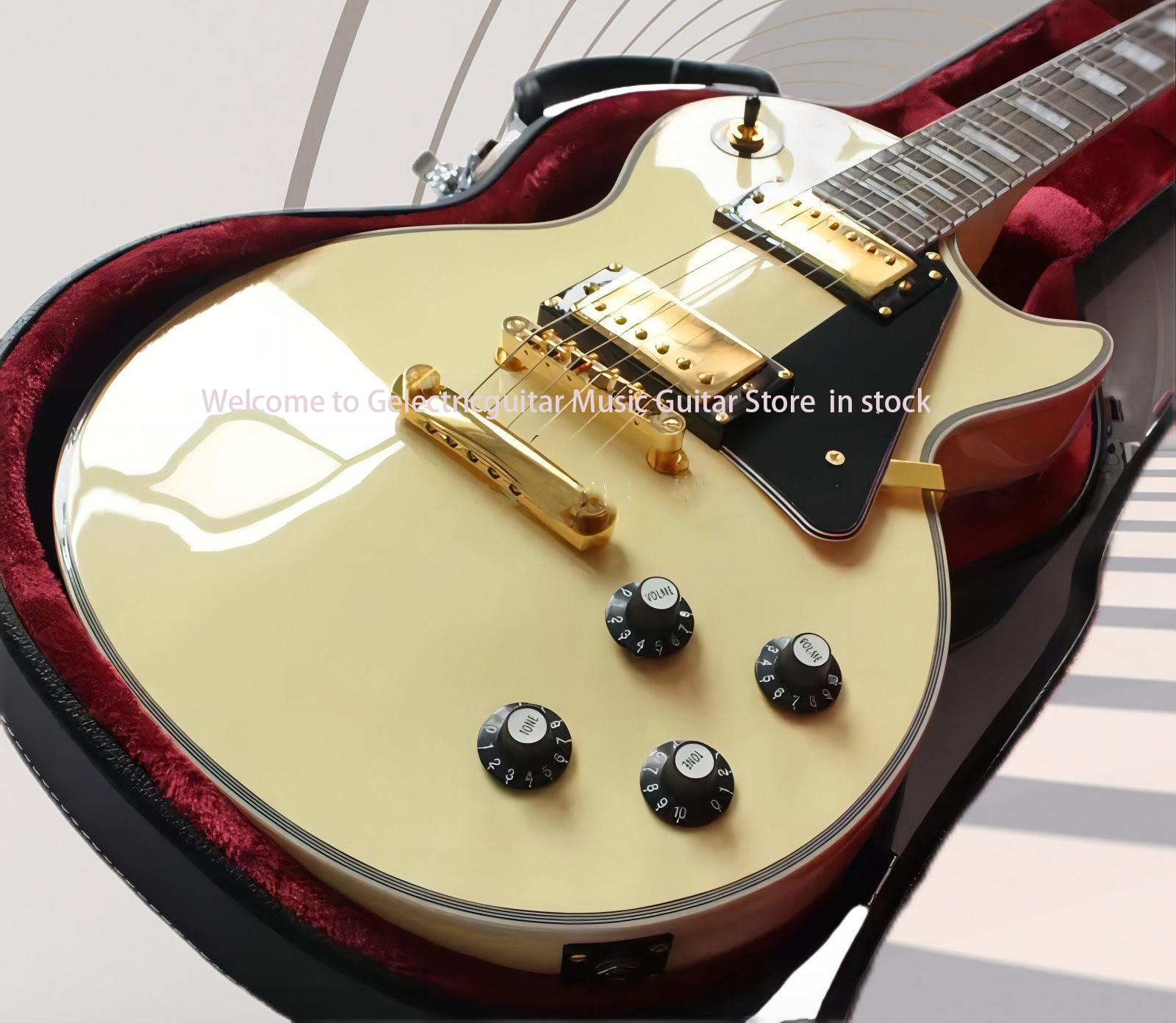 factory Hot paul Custom hotVOS Randy Rhoads Electric Guitar, Cream finish,one piece neck guitarra