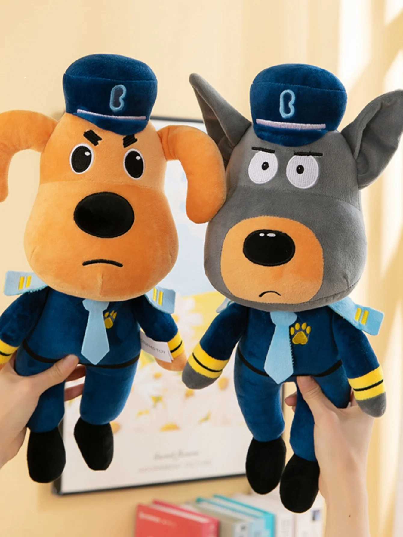 Baby Labrador sheriff plush toy doll children sleep with cute cartoon soothing plush toys birthday cute female pillow sheriff doT251126