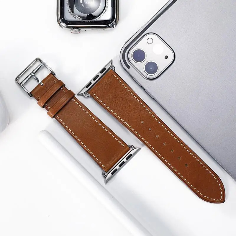 Leather Watch Straps for Apple Watch band mm 44mm 49mm 45mm 42mm 40mm 38/41mm bracelet series 10-Ultra 9-8-7-6-5-4-3-SE 250425