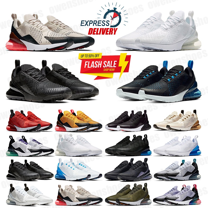 2026 Mens 270s Running Shoes 270 Sports Sneakers Barely Rose Triple Red Black White Pink Blast Pack Hot Punch Medium Olive Summer Gradient Men Womens trainers 36-47