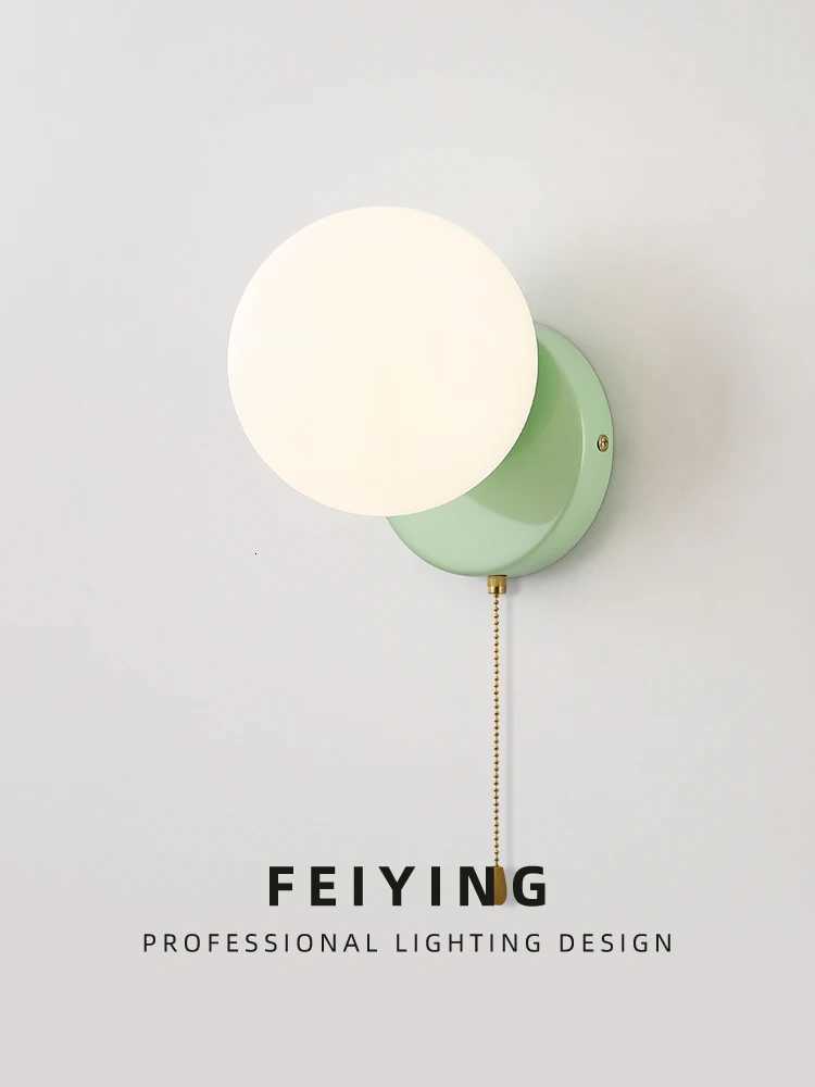 Nordic Cream Style Wall Lamp Modern Minimalist Corridor Wall Hanging Lamp French Internet red Bedroom Bedside Lamp M251126