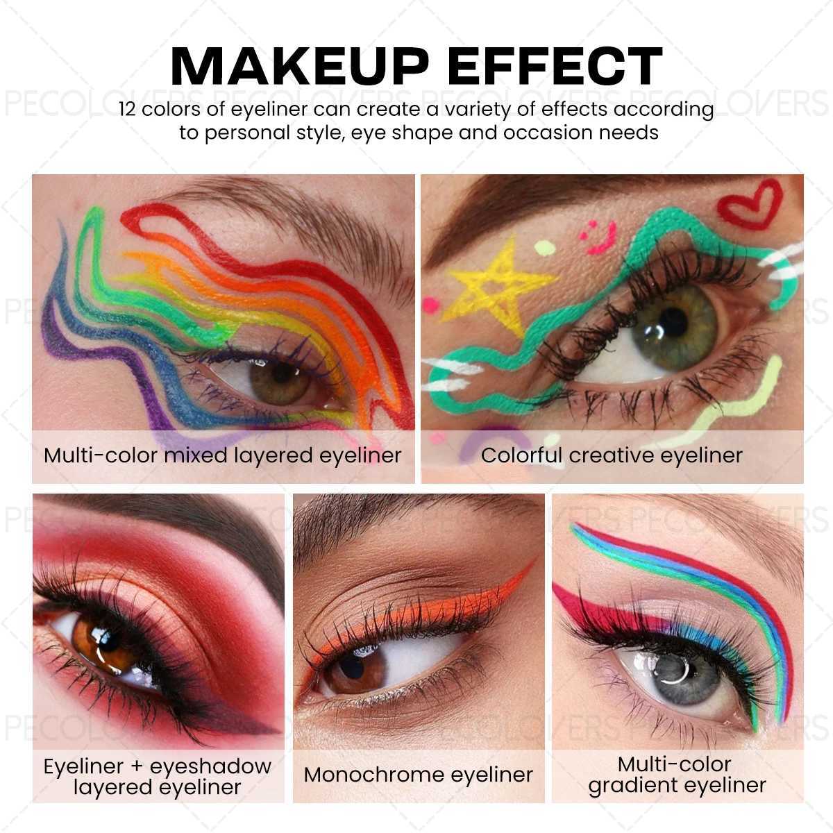 1 Pc High Color Rendering Eyeliner Pen Multiple Colors Eyeliner Quick-Drying Long-lasting Bold Eyeliner Makeup for All TypesT251126