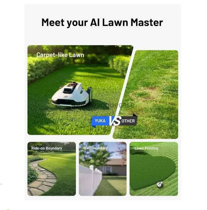 2025 Mammotion YUKA 2000: 0.5 Acre Robot Mower, Ultrasense AI Vision, RTK For Precise Mapping, App Controlled, 45% Slope, Wireless Perimeter, Dual - F