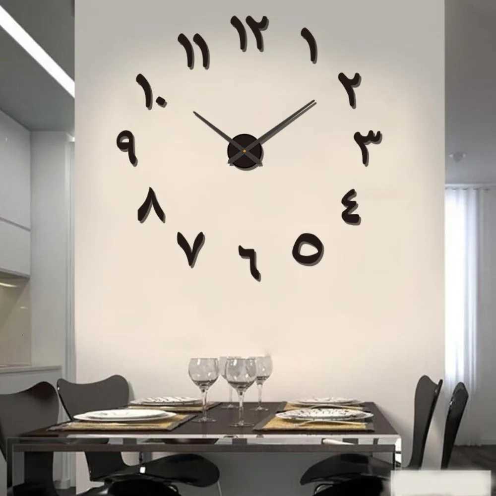 Creative acrylic DIY wall clock household non-punching wall sticker clock living room clock modern simplicity and silence C251126