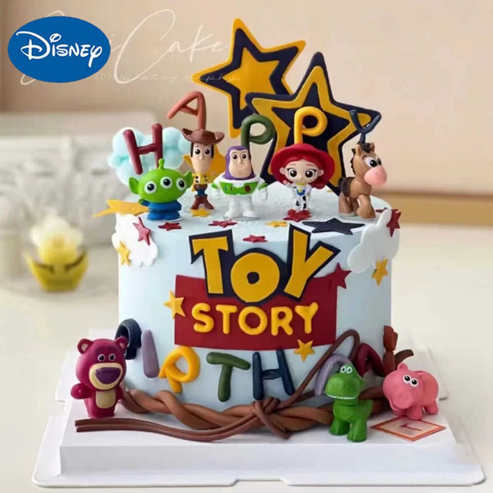 Disney Miniso Toy Story 4 Woody Buzz Lightyear Q Version Action Figures Mini Dolls Kids Toys Model for Birthday Children Gift H251126