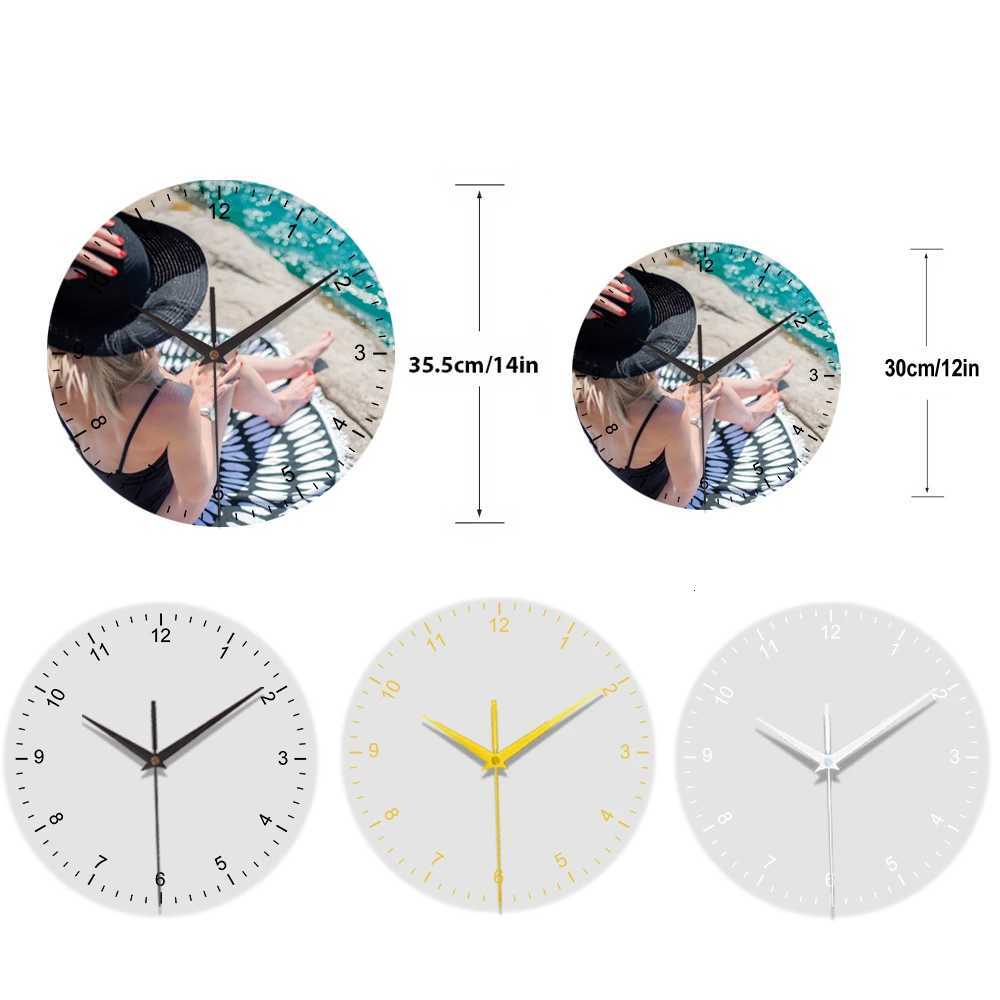 1pc Personzed Quartz Wall Colck Custom Your Photo on Clocks for Wall DecorationGift for Your Family Friend Petslovers C251126
