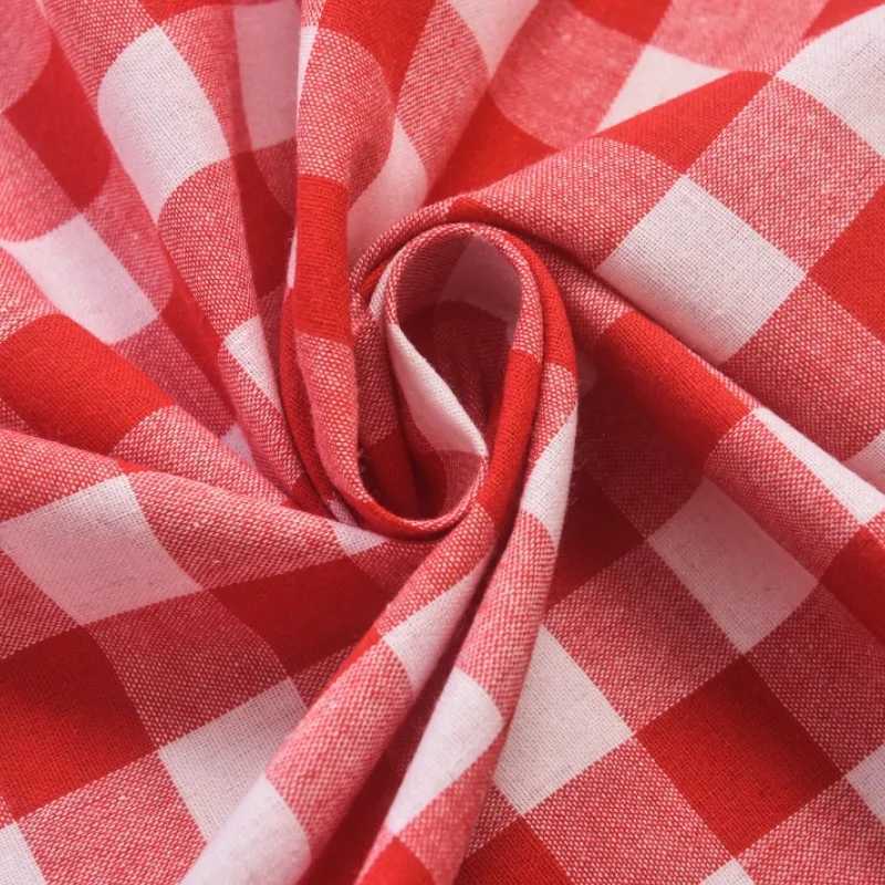 Christmas Green Check Plaid Curtains Farmhouse Style Gingham Curtain Christmas Decorative Adjustable Shades Rod Pocket valance Curtains Y251126