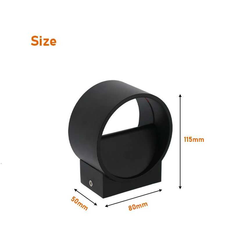 6W LED Indoor Round Wall Lamp For Hotel Living room Bedroom Wall Decoration Lighting Aluminum Lamps Wall Sconces AC90-260V M251126