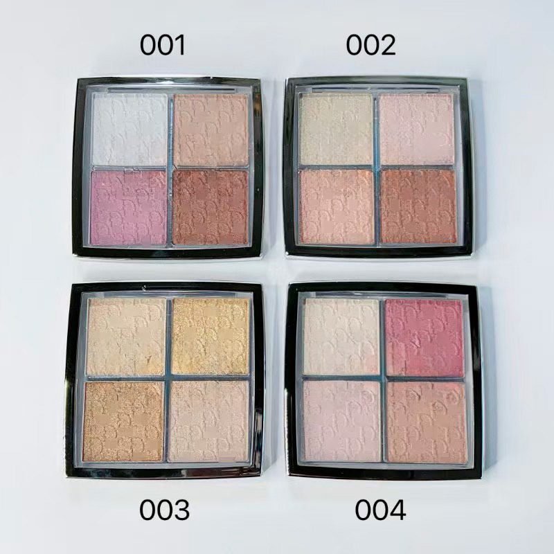 High Quality New Brand Designer Highlighter Powder Palette 4 Colors Glitter Face Contour Brighten Makeup Shimmer Diamond Face Makeup Cosmetic
