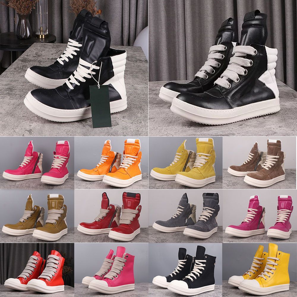 2025 High quality neutral designe rmen and women casual boots with high top leather details, black canvas outdoor shoe size 35-46