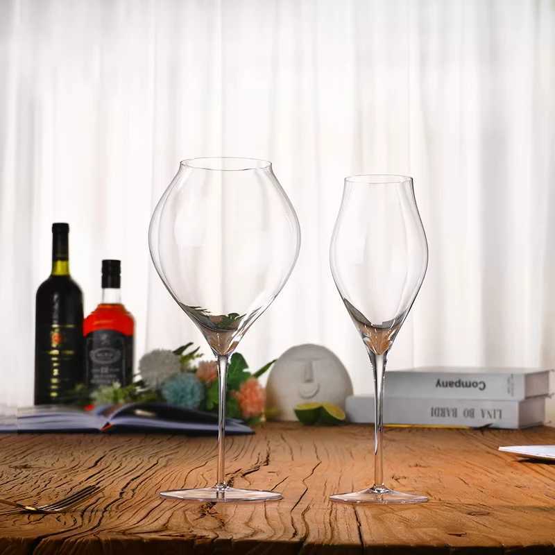 850/770ML Hand Blown Crystal Ultra Thin Champagne Burgundy Wine Glass Home High Value Glass Red Wine Glass C251126