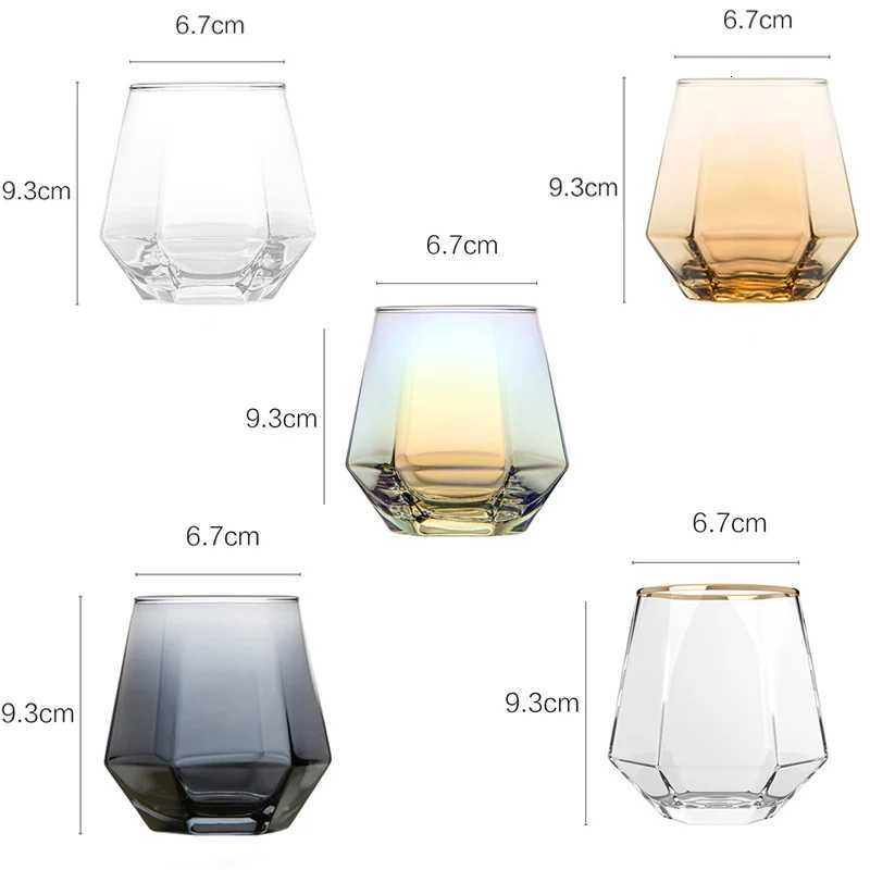 320ml 6pcs Sets Whiskey Glass Drinkware Luxury Drinking Glasses High End Coffee Latte Mugs Water Bottle Suitable for Gift Giving C251126