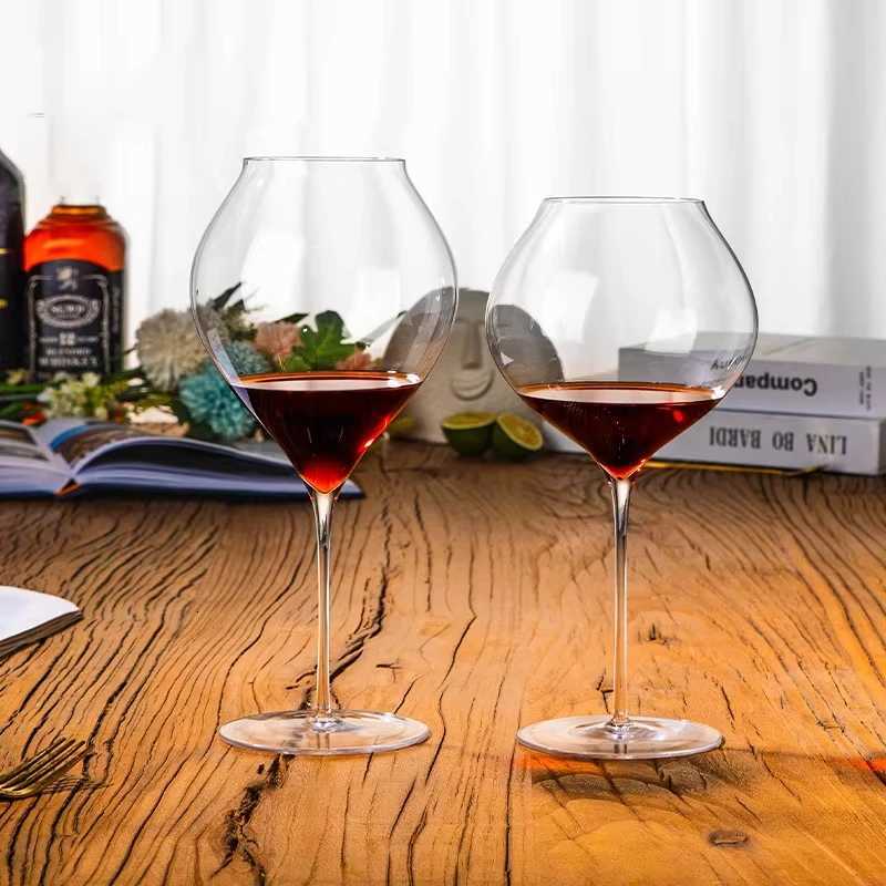 850/770ML Hand Blown Crystal Ultra Thin Champagne Burgundy Wine Glass Home High Value Glass Red Wine Glass C251126