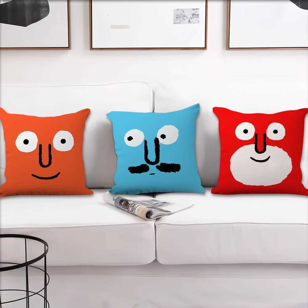 Art J-Jean J-Jullien Cute cushion cover Pillow Sofa Printing Decoration Room Home Office Coffee Shop Car Nordic SimplicityW251126