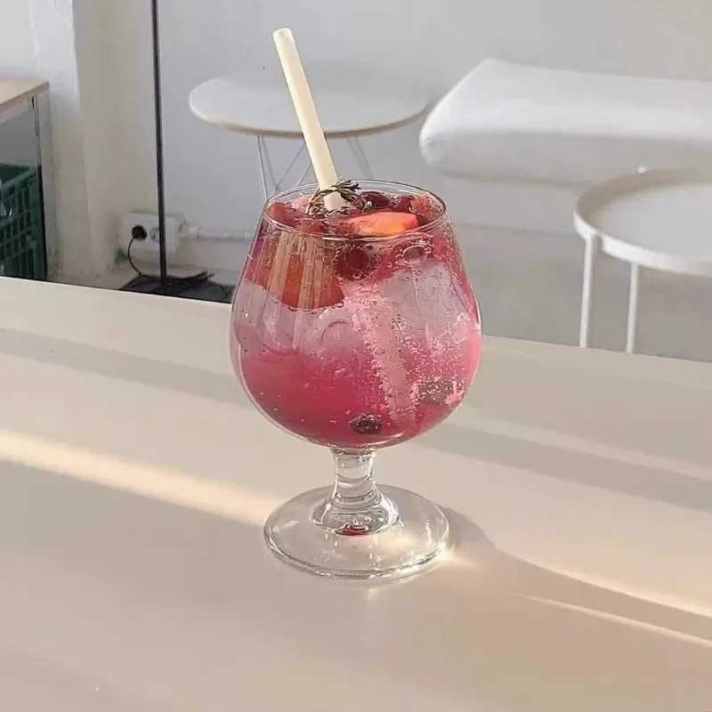 Ins Wind Thickened Bantam Red Wine Glass Transparent Glass Simple Bar Champagne Cold Drink Cup Juice Foreign Wine Cup C251126