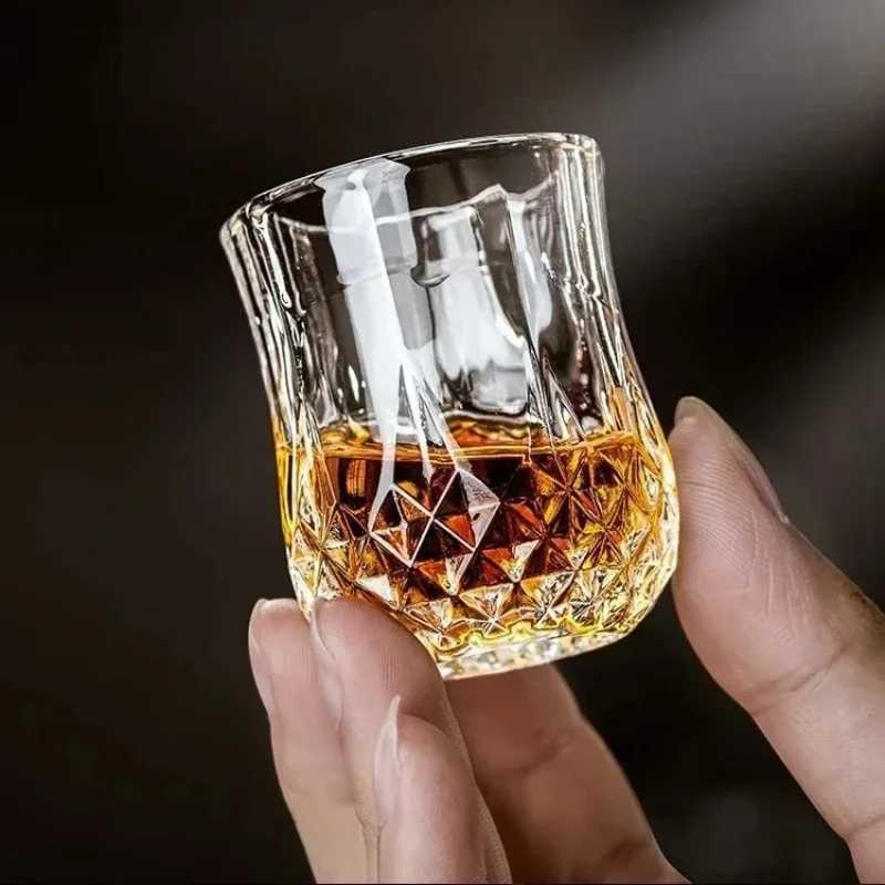 50ml Diamond Shot Glasses Scotch Whiskey Glass Transparent Cocktail Glass Bar Party Small Capacity Beer Glass Cup Home Drinkware C251126