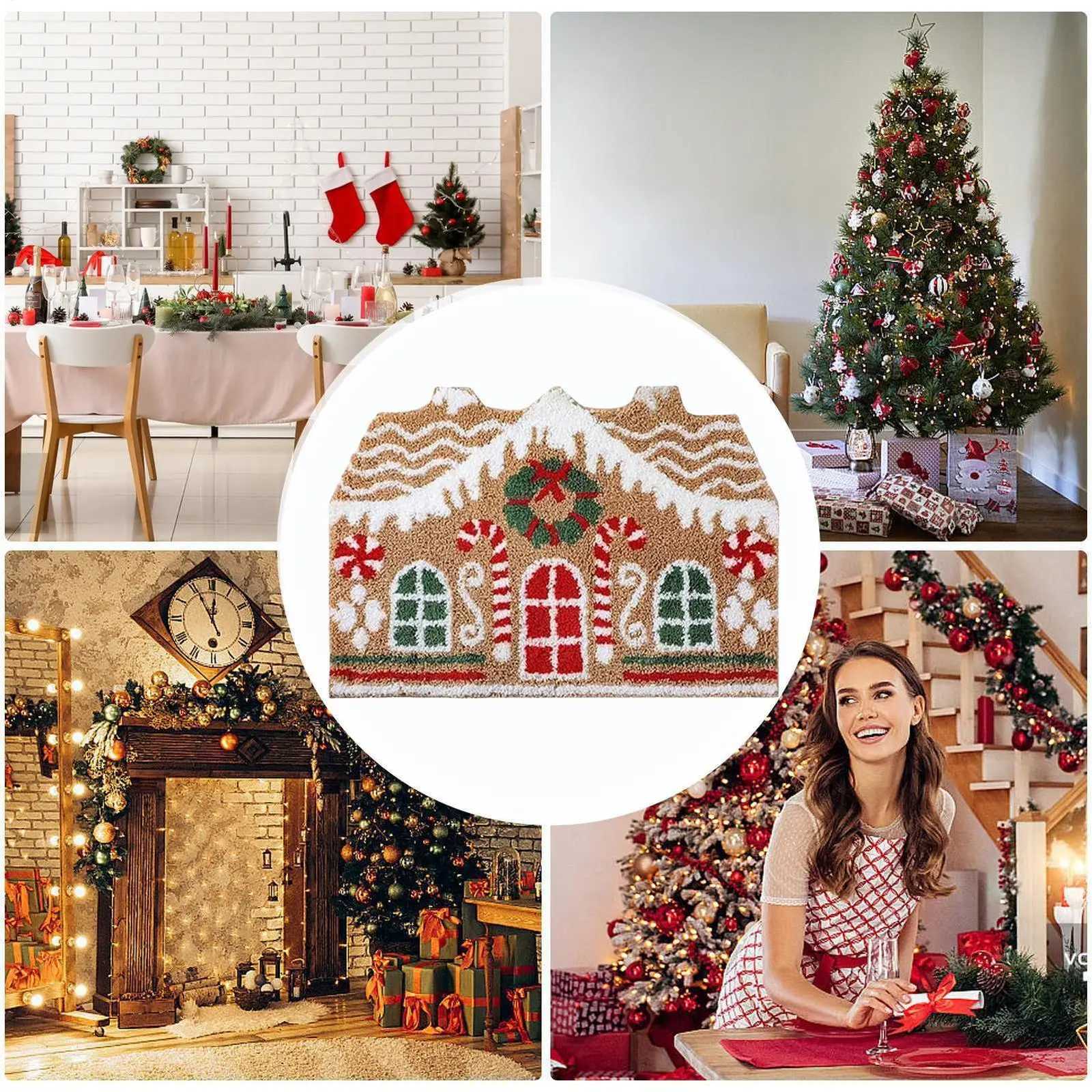 Christmas Collection Doormat Soft cosy and non-slip Entrance hall doormat Bedroom entrance rug Bedside carpet Home DecorM251126