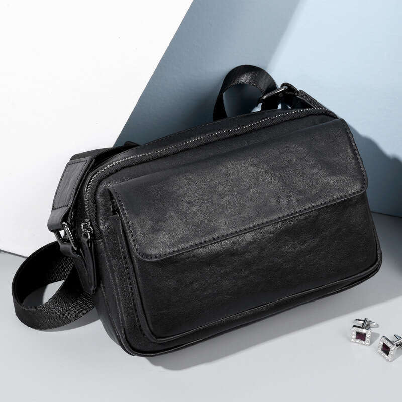 Luxury Designer Niche New Shoulder Bags Genuine Mens Horizontal Cowhide Double Shoulder Soft Leather Business Fashion Casual Cross Body Bag Totes