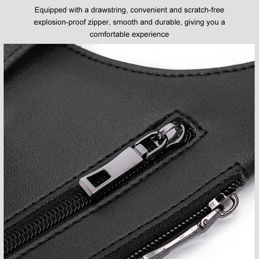 Mens Tactical Vest Bag n High Quality PU Leather Man Chest Bag Phone Pouch Vintage n Underarm Back Pack Bags 251126