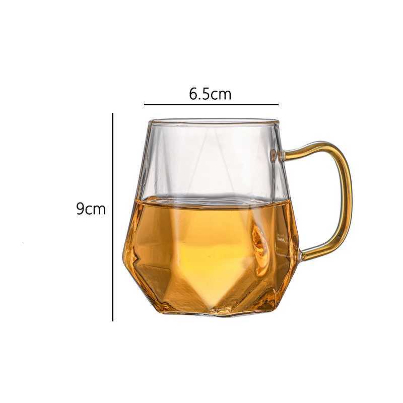 320ml/350ml Water Mug Transparent Coffee Mug with Handle Drinking Glasses Simple Lemon Water Cup Home Juice Bubble Water Mugs C251126
