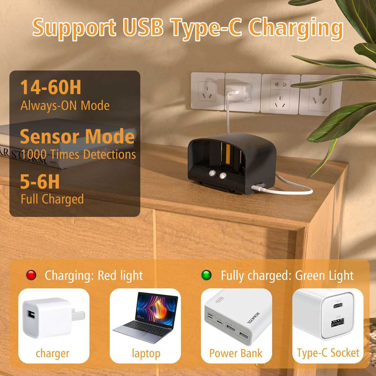 Rechargeable Up And Down Indoor Wall Lamp With Motion Sensor Warm White LED Wireless Wall Lamp With Remote Control M251126