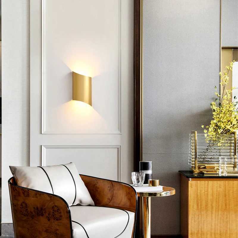 14W LED Wall Lights For Living Room Modern Lighting Black Gold Wall Mount Sconce Bedroom Light Indoor Wall Fixtures Up Down Lamp M251126