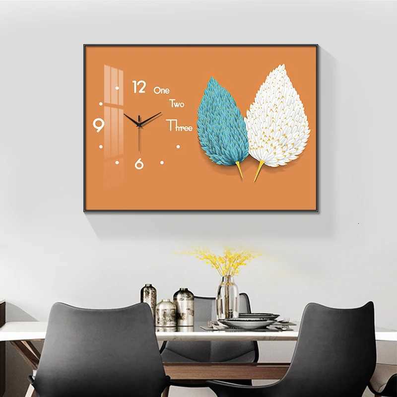 Large Size Abstract Aluminum Alloy Frame Artwork Wall Clock Muted Quartz Clock for Home Decorliving Roombed Room Dcor C251126