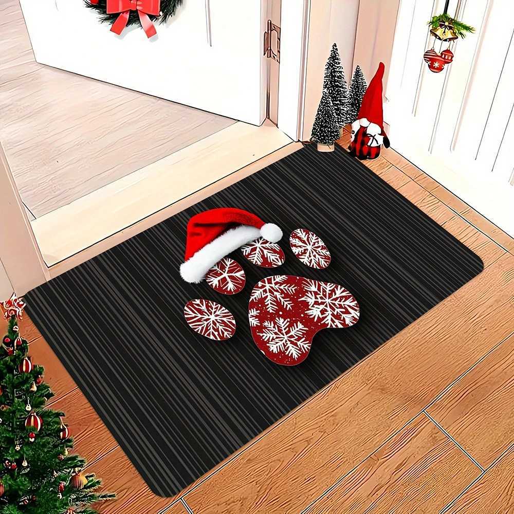 1pc Christmas Tree Green Door Mat Holiday indoor and outdoor rear front door welcome mat winter door matM251126