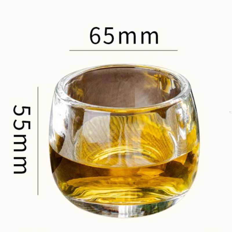 80ml Crystal Glass Tea Cup Thickened Wine Cup Transparent Master Cup Wholesale Cups Single Tea Set Glass Cups Gifts for Wedding C251126