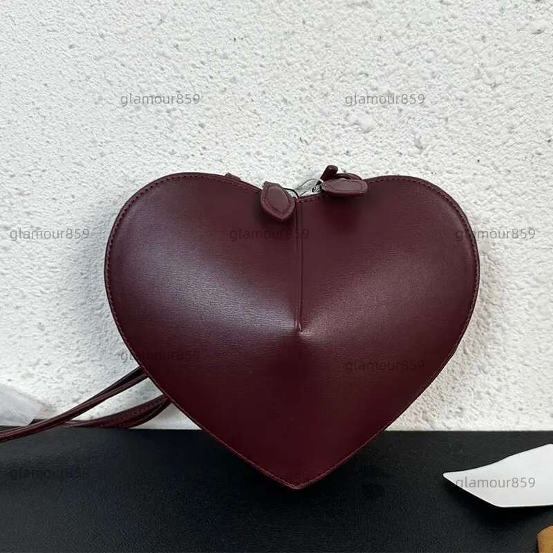DHwanglijia Love Heart Shaped designer bag Bag High Quality Leather Shiny Red Bury Purse Fashion Shoulder Crossbody Ladies Marry Party Wallet