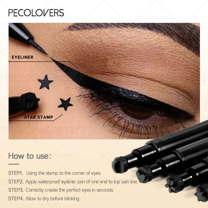 Stamp Eyeliner Various Stamp Shapes Double-ended Eyeliner Quick Drying Liquid Eyeliner Eye MakeupT251126