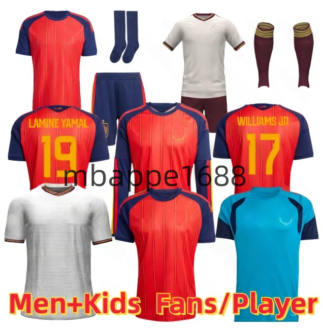 2026 2027 World Cup SPAIN Soccer Jerseys PEDRI GAVI LAMINE YAMAL MORATA Carvajal OLMO FERRAN RODRIGO Jersey SPANISH Men Kid Kit Football Shirt Fan Player