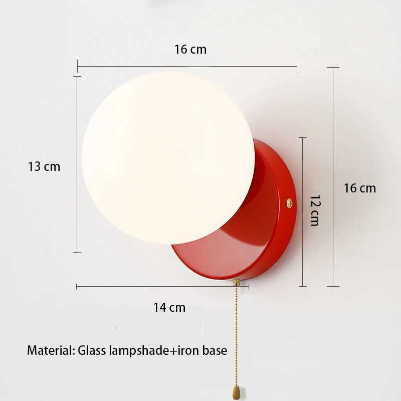 Nordic Cream Style Wall Lamp Modern Minimalist Corridor Wall Hanging Lamp French Internet red Bedroom Bedside Lamp M251126