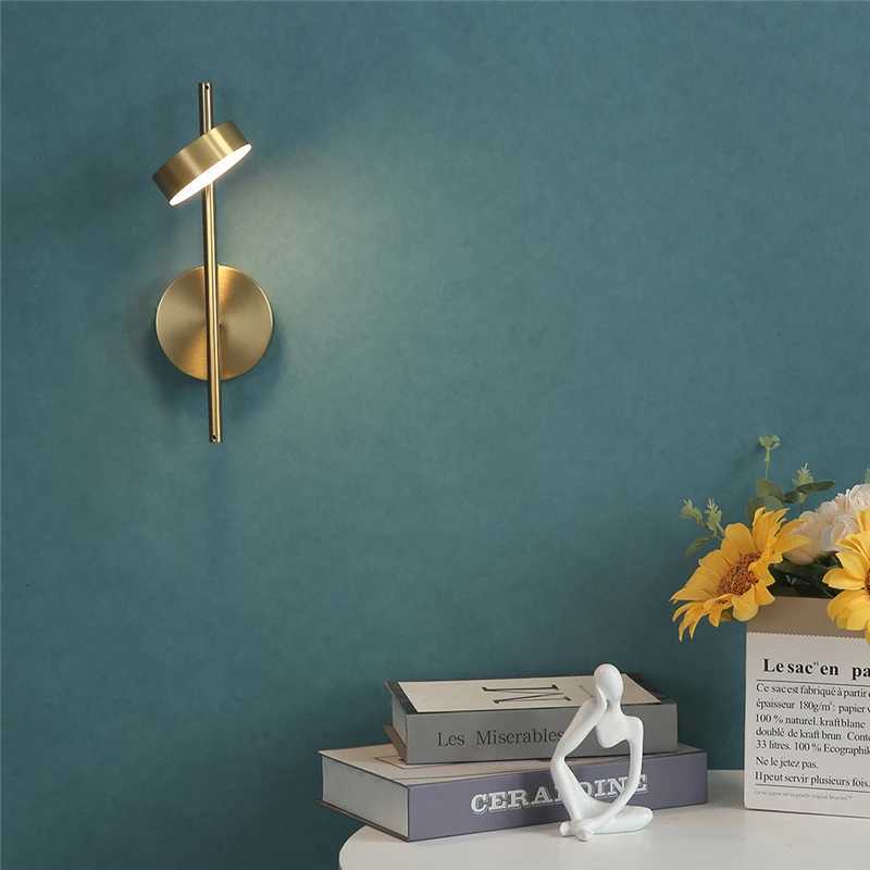 Minimalism LED Wall Lamp Nordic Rotation Adjustable Metal Wall Lights Bedroom Living Room Aisle Study Reading Lighting Fixtures M251126